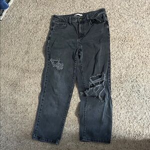Distressed Black Jeans for Men